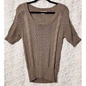 Daytrip‎ Sweater Womens M Open Cable Knit Beachy Crochet Transitional Wardrobe